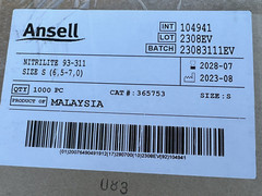 Ansell Nitrilite 93-311 Clean Nitrile Gloves 100 Count Powder Free 5.1 mil Lot