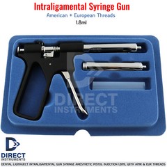 2Pcs Set Dental Anesthetic Syringes Intraligamental Gun & Pen Style 1.8ml