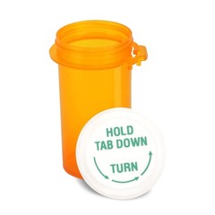 Prescription Reversible Thumb Tab Vials, Medicine Container, Pill Bottle, Pre…