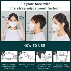 LG Airwasher KF94 Disposable Face Mask Black Breathable Reusable 4-Ply 10 Packs