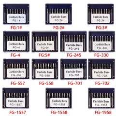 Dental Burs FG 330 557 701 Pear High Speed Tungsten Carbide Burr 19mm Midwest
