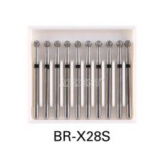 8Types AZDENT Dental Diamond Burs Stainless Steel Ball Round FG XL FG 1.6mm 25mm