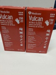 Medicom Vulcan Nitrile Gloves Indigo Medium M 150 Count Per Box Lot of 2 Boxes