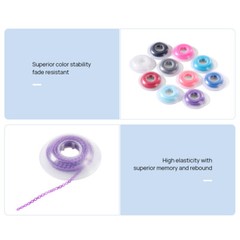 Dental Ortho Elastic Power Chain Rubber Bands Long/Short/Continuous 10 Colors