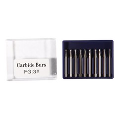 10pc/pack Dental Round Carbide Steel Tungsten Burs FG-3 for High Speed Handpiece