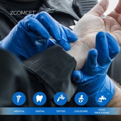 GlovePlus HD Medical Blue Latex Gloves XL, 13 mil, Powder Free, 50 Count