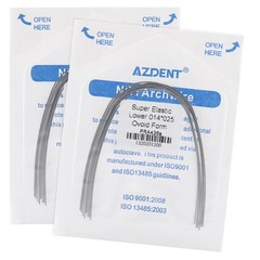 Dental Orthodontic Stainless Steel Natural Rectangular Arch Wire AZDENT 10PCS/PK
