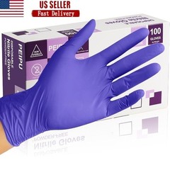 Nitrile Gloves 100 Pack Heavy Duty Food Handling Cleaning Tattoo Mechanic Use
