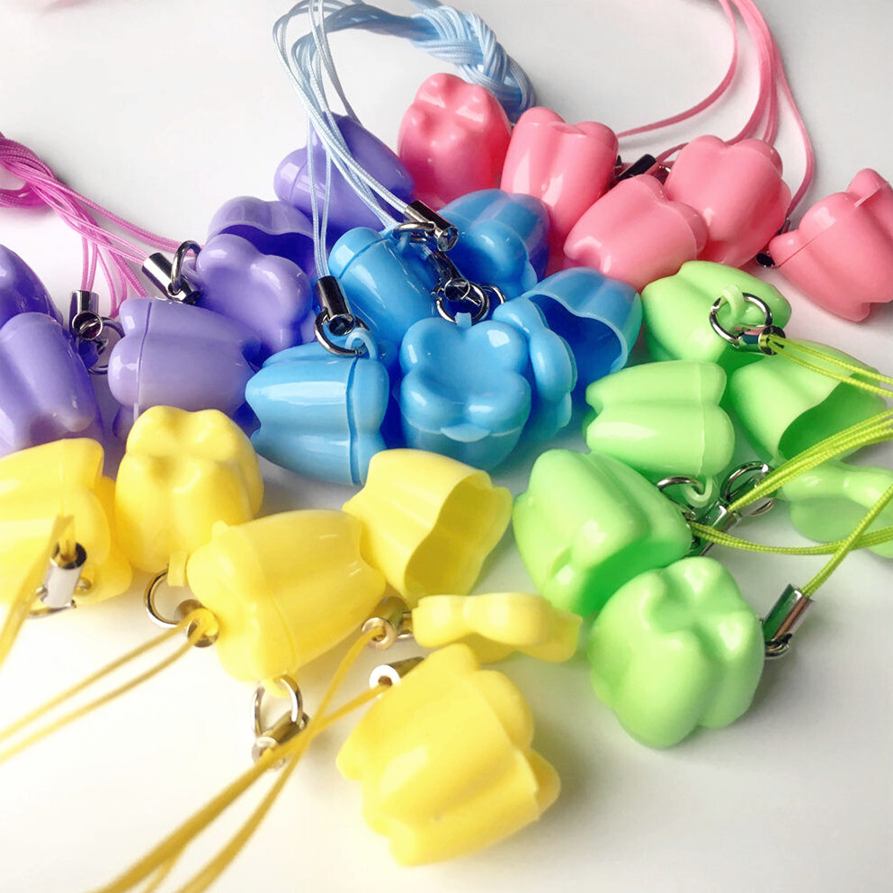 Dental Milk Teeth Holder Box Plastic Necklace Tooth Shape Baby Kid Toy 10Pc/Pack