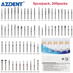 1000pcs AZDENT Dental Diamond Burs For High Speed Handpiece Friction Grip Burs