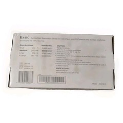LOT of 8 – Medical Synmax Black Vinyl Exam Gloves Medium 100 Pk Latex Free (800)