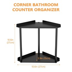 FLE Corner Bathroom Counter Organizer Shelf – Space-Saving Multi-Tier Storage
