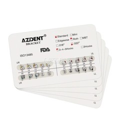 10 Packs AZDENT Dental Orthodontic Bracket Braces Standard Roth .022 Hooks 3-4-5