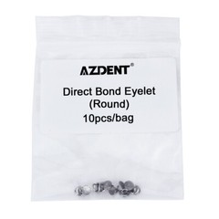 AZDENT Dental Orthodontic Lingual Buttons Bondable Round/Rectangular Mesh Base