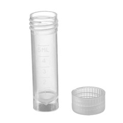 50 Pieces 5 Ml Plastic Sample Bottle Vial Storage Container for Laboratory Lab