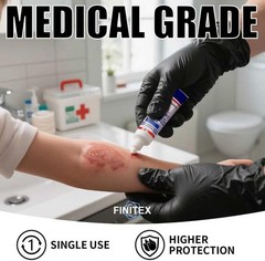 guantes desechables de nitrilo negro sin polvo ni latex examen 3 mil