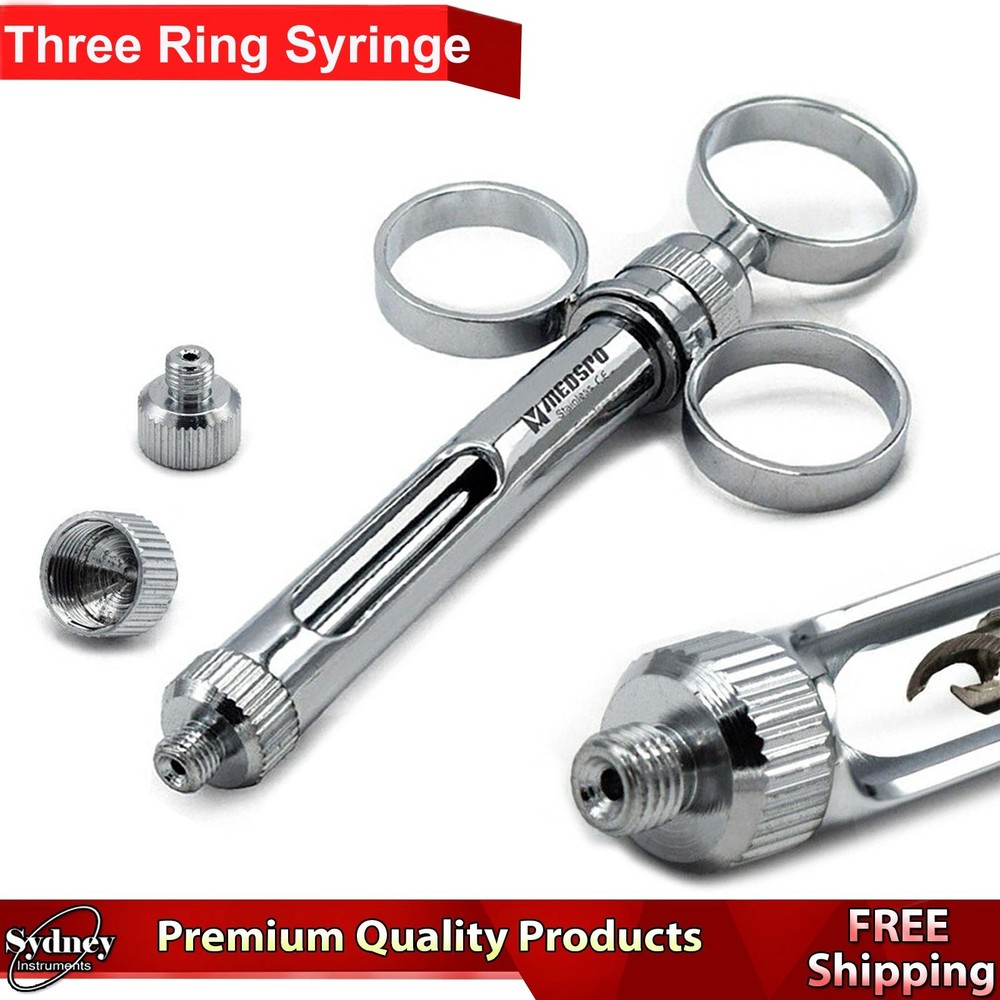 Dental 3 Ring Anesthesia Syringe Hypodermic Anesthetic Injection Dentistry Tools