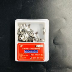 100×Dental Matrices Sectional Contoured Metal Hard Band Matrix Refill 35μm S/M/L