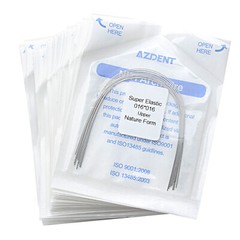 Dental Orthodontic Super Elastic Niti Rectangular Arch Wire Ovoid/Nature Form