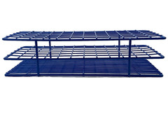 (2) 72-Place Blue Epoxy-Coated Steel Wire Centrifuge Test Tube Rack Fits 19mm