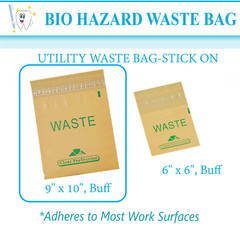 Infectious Waste Bag BIOHAZARD Red Bags StickOn, Mini 6×6, 9×10, 10/16 Gallons