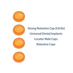 US Zimmer Tapered TSV 3.5/4.5mm Locator Abutment Caps 1-5mm GH Ti Overdenture