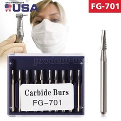 10Pc/Pack Dental Tungsten Carbide Drill FG Bur For High Speed Handpiece FG701 po