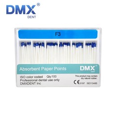 1-100Packs Dental Absorbent Paper Points F1 F2 F3 Root Canal Endodontic DMXDENT