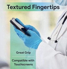 FifthPulse Nitrile Exam Gloves Medium 1000 Count Case 10 Boxes Powder Free Blue