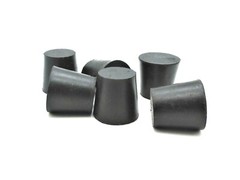3/4″ id Solid Black Rubber Stoppers 3/4″ Tapered Plug Various Package Sizes