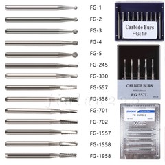 10 /5 Pcs FG High Speed Dental Tungsten Steel Carbide Crown Metal Cutting Burs