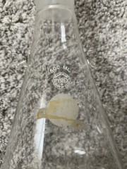 Vtg Corning Pyrex T29/26 500 ML Lab Flask Corning made in USA 7.5” Tall Science