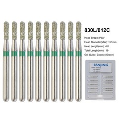 Diamond Burs Dental Zirconia Cutter Diamond Bur FG Football Round End Taper Pear