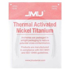JMU Thermal Activated Nickel Titanium Archwire, Ovoid, .018″ x .018″ Upper,10/Pk
