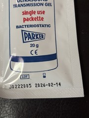 BOX OF 100 Parker Aquasonic 100 Ultrasound Gel 01-20 20g Packets EXP 2/2026