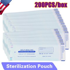 200 pcs 3.5″ x 10″ Self-Sealing Sterilization Pouches Sterilizer Bags Autoclave