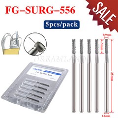 5-50PCS Cirugía quirúrgica dental Fresas redondas carburo tungsteno FGXL 556 558