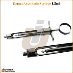 Dental Syringe 1.8ml Manual Aspirating Anesthetic Injecting W/ Extra EUR Thread