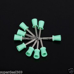 100 pieces Dental Rubber Prophy Tooth Polish Polishing Cups Latch Type Green NJ