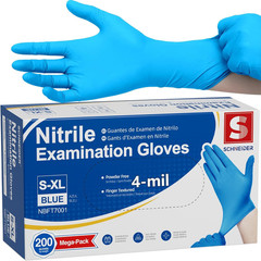Nitrile Exam Gloves, Blue, 4 Mil, Powder-Free, Latex-Free, for Medical Exam, Cle