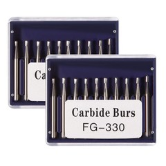 100 FG 330 Carbide Dental Burs High Speed Handpiece Friction Grip Drill Bits New