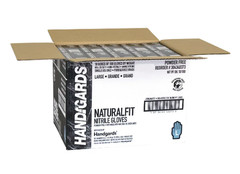 Naturalfit Nitrile Gloves, Black, Powder-Free Heavy Duty Foodservice Grade L