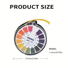 pH Test Paper Roll 1-14 Universal Litmus Strip 16.4ft Lab NEW