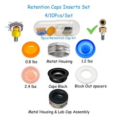 US 20Pcs Dental Overdenture Locator Implant Abutment Retention Cap Inserts Set