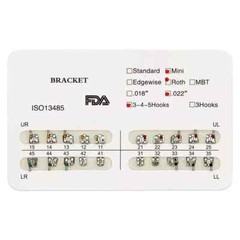Dental Orthodontic Brackets Braces Mini Standard Roth MBT.022/.018 Hooks 3/3-4-5