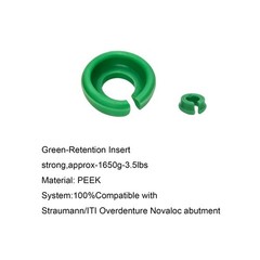 US Dental Novaloc Retention Insert Cap Tool Peek Inserts Titanium Matrix Housing