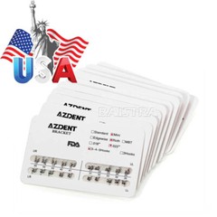 AZDENT Dental Orthodontic Brackets Braces Mini/Standard Roth/MBT.022 Hook 3 4 5
