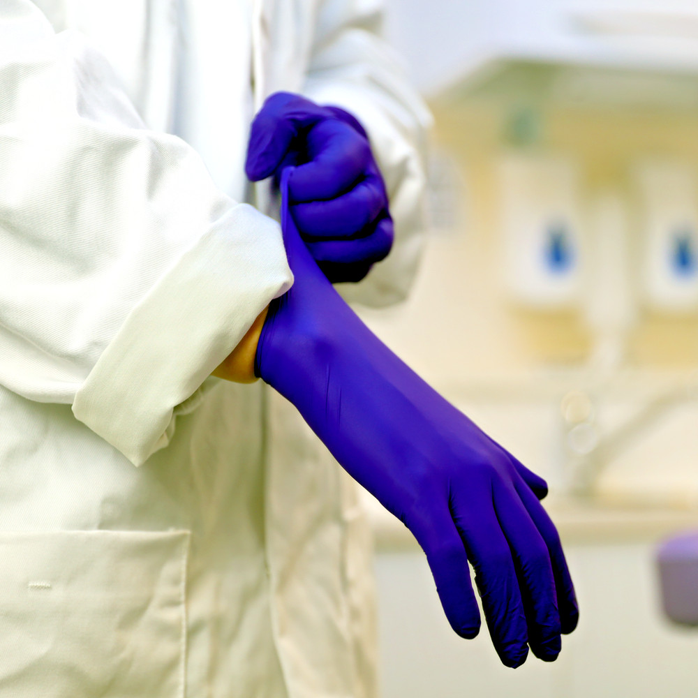 100 4m Indigo ELECTRA BLUE Nitrile Medical Exam Gloves Lat, Powder Free S M L XL
