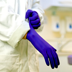 100 4m Indigo ELECTRA BLUE Nitrile Medical Exam Gloves Lat, Powder Free S M L XL