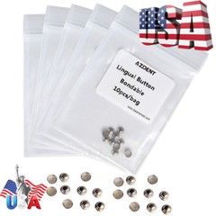 100Packs AZDENT Dental Orthodontic Bondable Lingual Buttons Round Base 10pc/pack